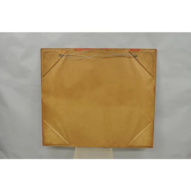 Vintage Chinoiserie Figural Eglomise Reverse Painted Oriental Wall Mirror For Sale - Image 17 of 18