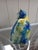 Blue Mid-Century Italian Majolica Cat Sculpture in Blue & Green Glaze For Sale - Image 8 of 8