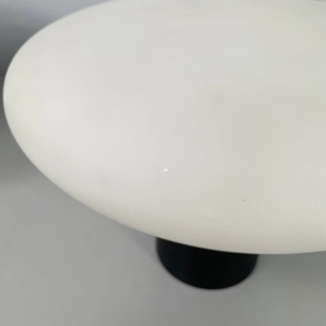 Mid-Century Modern Italian Wall Lamps in Opaline Glass and Black Metal, 1950s, Set of 4 For Sale - Image 9 of 13