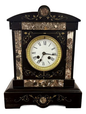 Antique Victorian Marble Mantle Clock, 1880
