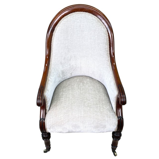 English Regency Mahogany Tub Library Armchair, 1835 For Sale - Image 10 of 11