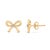 Haus of Brilliance Gold Vermeil Diamond Accent Bow Earrings, Pair For Sale - Image 4 of 4