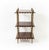 Small Wooden and Bone Three Tier Side Table with Brass Leg Length: 15" Width: 15" Height: 28"