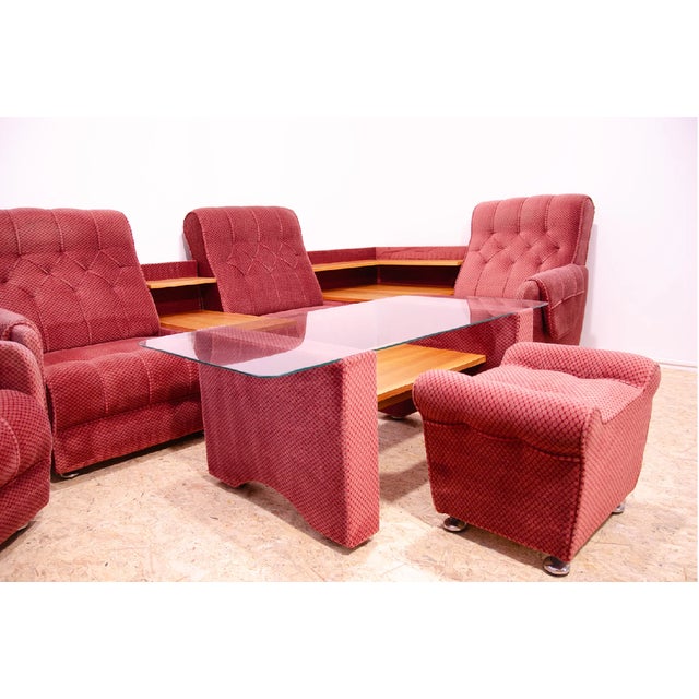 Vintage Living Room Set, Czechoslovakia, 1980s, Set of 5 For Sale - Image 17 of 18