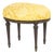 Louis XVI Style Yellow Silk Upholstered Footstool For Sale