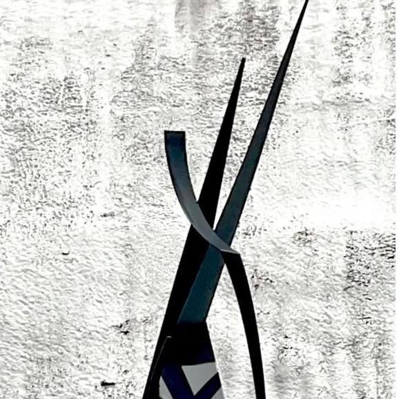 Vintage Mid-Century Modern Abstract Steel Sculpture For Sale - Image 12 of 13