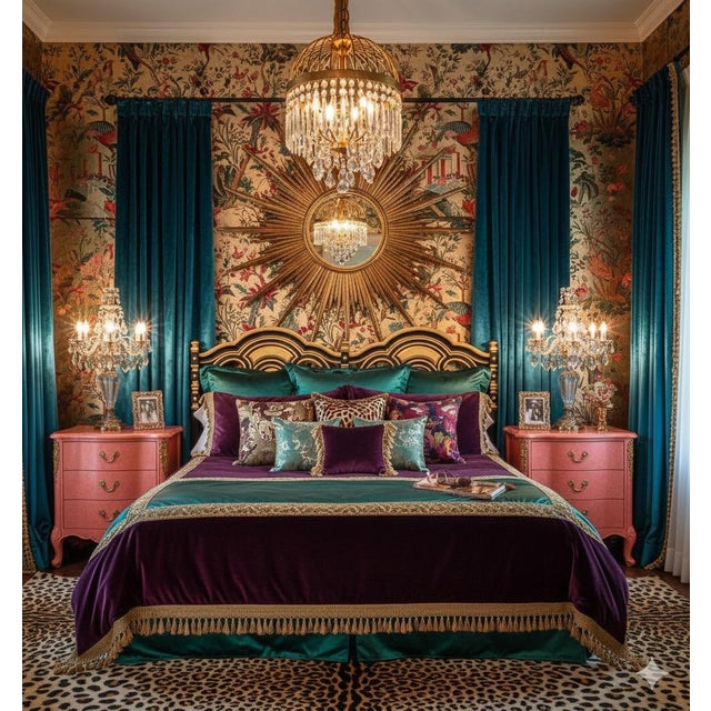 Vintage Hollywood Regency Mediterranean Style Ebony and Parcel Gilt King Size Headboard-Newly Painted For Sale - Image 14 of 14