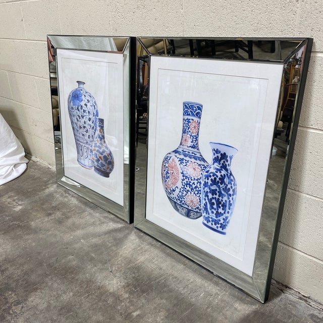 Mirrored Frame Ginger Jar Prints a Pair Chairish