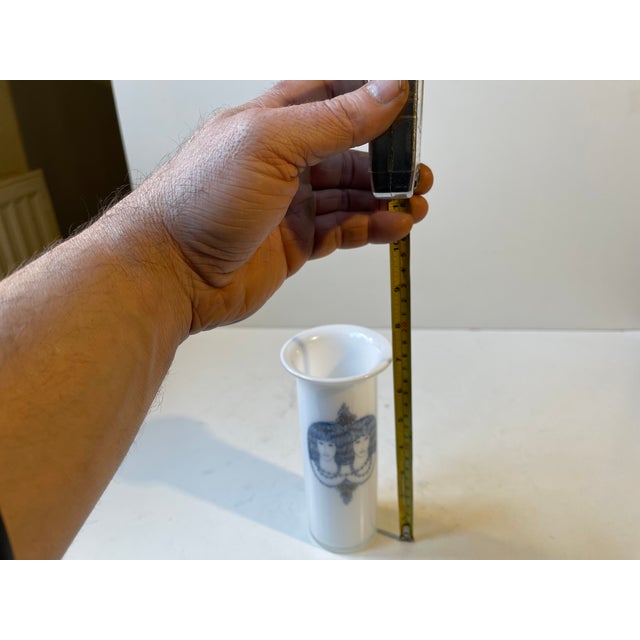 Modern Blue Magic Opal Glass Vase by Michael Bang & Ole Winther for Holmegaard, 1970s For Sale - Image 6 of 8