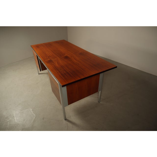 Selene Executive Desk from Ora Acciaio, Italy, 1970s For Sale - Image 13 of 17