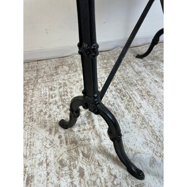 Metal Vintage French Oak and Cast Iron Console Table For Sale - Image 7 of 10