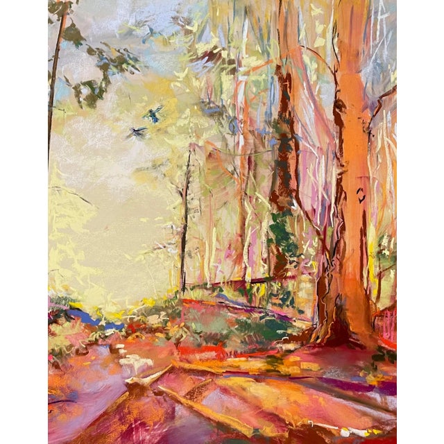 Impressionist Susan Glendenning Forest Interior Pastel For Sale - Image 3 of 4