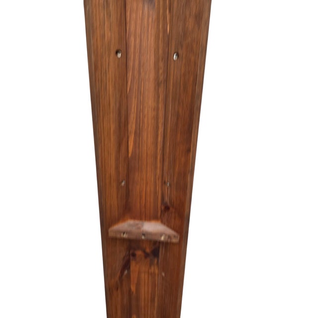 Ethan Allen Country Craftsman Corner Cabinet Shelf Display Knotty Pine Hutch For Sale - Image 9 of 13