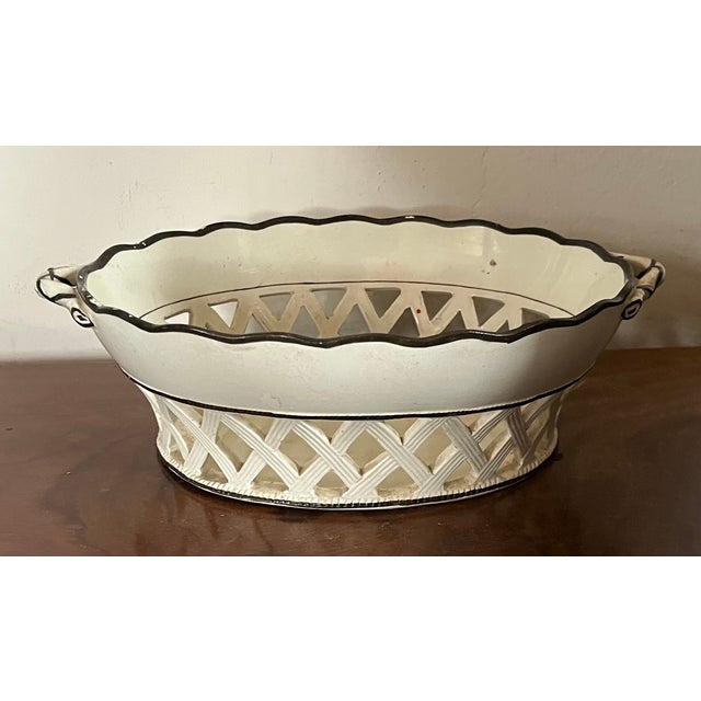 Antique Early 19th Century English Georgian Creamware Chestnut Basket For Sale In New York - Image 6 of 12