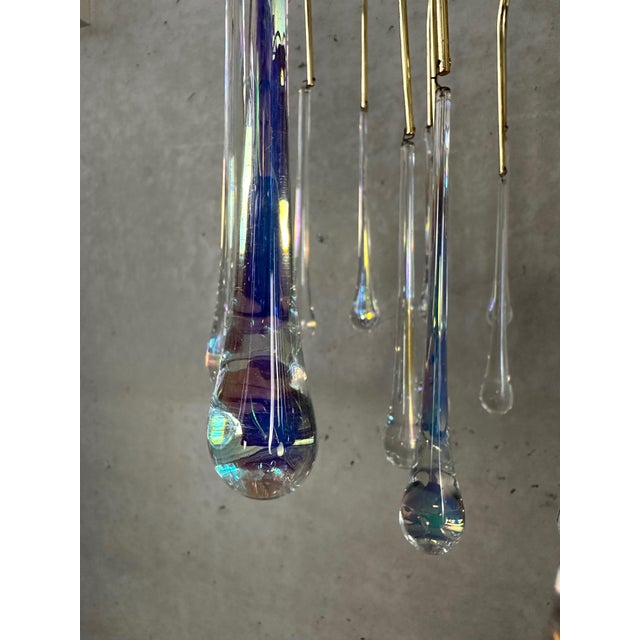 1970s Hollywood Regency Teardrop Chandelier from Massive, 1970s For Sale - Image 5 of 12