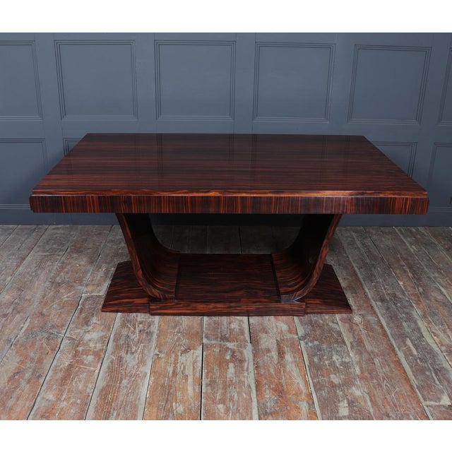 Art Deco French Dining Table in Macassar Ebony, 1925 For Sale - Image 12 of 18