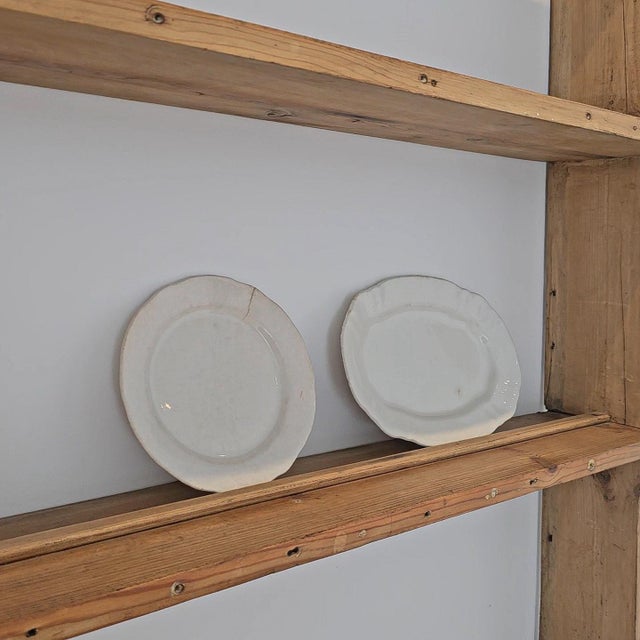Beige Antique English Pine Wall Plate Rack - Circa 1870 For Sale - Image 8 of 11