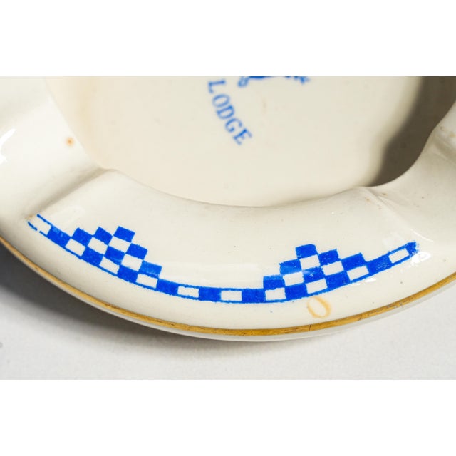 1920s Charming Antique Ceramic Ashtray English Ironstone Hotelware Dunn Bennett Burslem England Catchall Dish Home Decor For Sale - Image 5 of 11