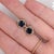 2020s Ceylon Sapphire Stud Earrings With Earth Mined Diamonds: Solid 14k Gold, A Pair For Sale - Image 5 of 9
