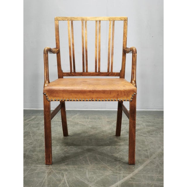 Model 1675 Armchair attributed to Ole Wanscher for Fritz Hansen, Denmark 1942 For Sale - Image 12 of 14