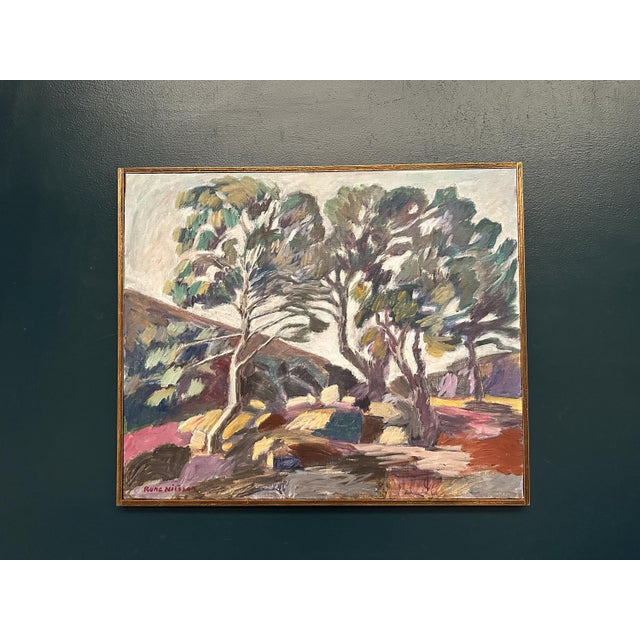 Rune Nilsson, Birches, 1950s, Oil Painting on Canvas, Framed For Sale - Image 10 of 14