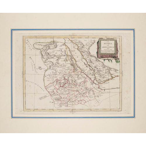 Map of Nubia and Abyssinia by Antonio Zatta, 1784 For Sale