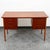1960s Mid Century Danish Modern Desk Executive Teak 6 Drawer Lock Floating MCM For Sale - Image 5 of 11