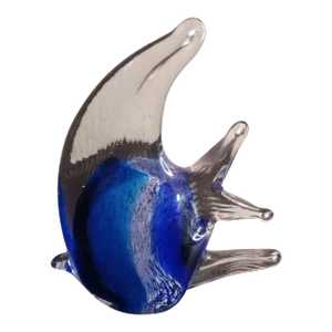 Vintage Striped Art Glass Fish Figurine