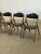 W19.25 D21 H31 SW17 SD15 SH17.25 Vintage mid century folding chairs in great vintage condition. Chairs show in great as...