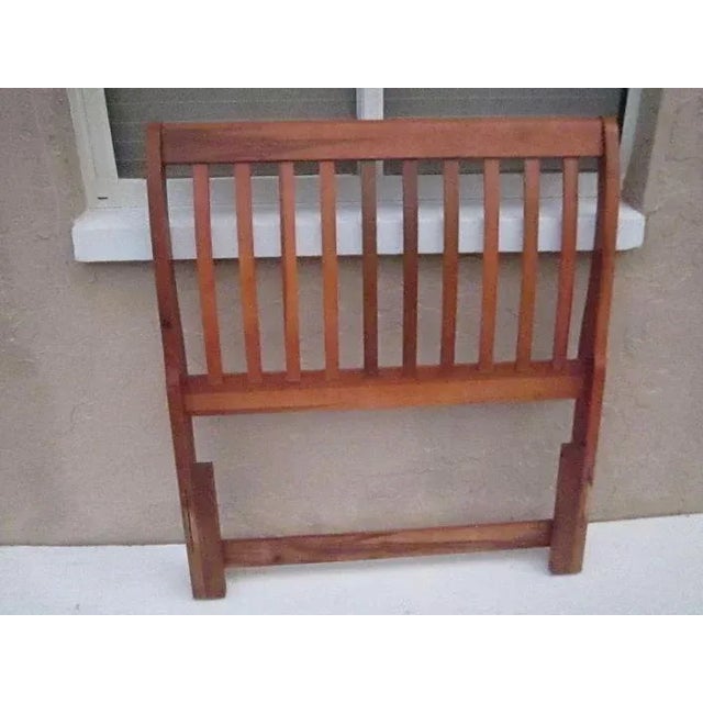 1990s Sleigh Twin Headboard and Foot Board Mahogany No Rails - Set of 2 For Sale - Image 4 of 13