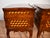 1880s Antique French Louis XV Walnut & Satinwood Marquetry Inlay Pair Nightstands / Bedside Tables For Sale - Image 11 of 18