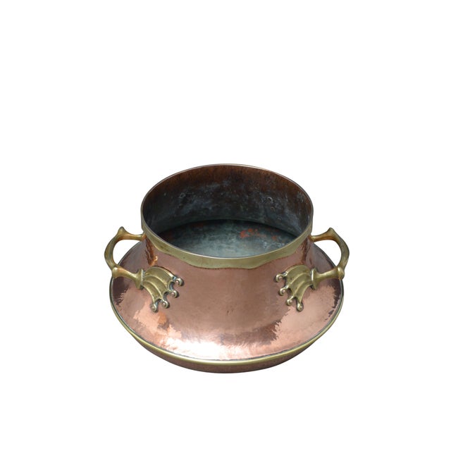 Large Antique Victorian Copper and Brass Jardinière, 1860 For Sale - Image 4 of 10