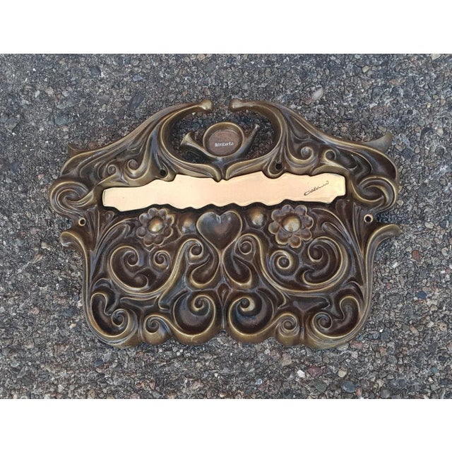 Bio-Baroque Colani Brass Letterbox Slot Toccata for Brabantia Art Line, in Flawless conditions. Designed 1990 to 1999 This...