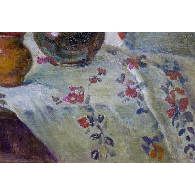1990s 1990s Oil Painting Lilac Zhabinsky Leonid Andreevich For Sale - Image 5 of 8