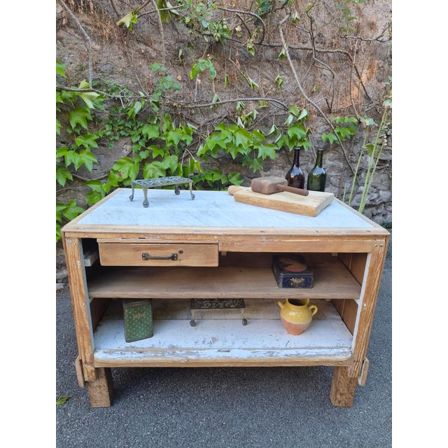 Antique French shop counter dating from circa 1930, originally used in a patisserie in France. The counter is constructed...