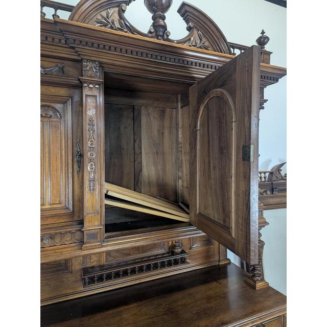 Large Renaissance-Style Cupboard in Walnut For Sale - Image 4 of 18