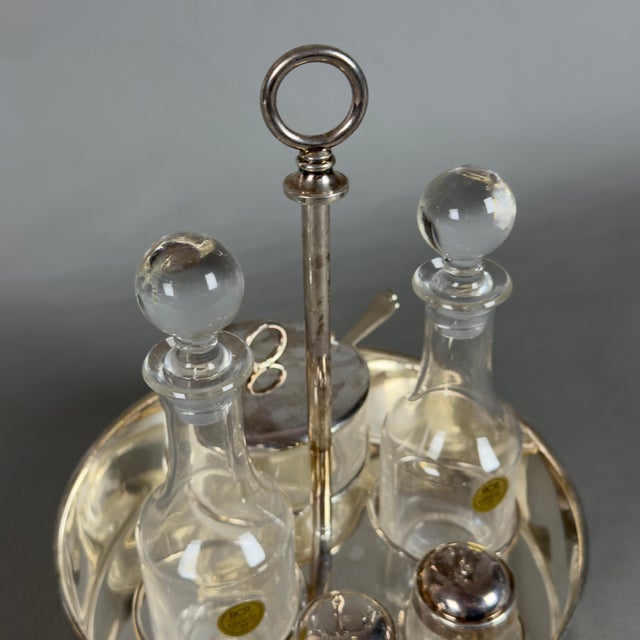 800 Silver and Crystal Oil and Condiment Cruet Set from Calegaro, 1970s For Sale - Image 12 of 18