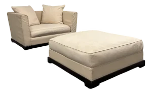 Lounge Chair with Ottoman, Set of 2