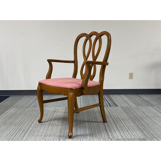 -DINING CHAIR (1-ARM & 5-SIDE) -MANUFACTURE: DREXEL(?) -IN THE STYLE OF: FRENCH ART NOUVEAU -DATE OF MANUFACTURE: 1960'S...