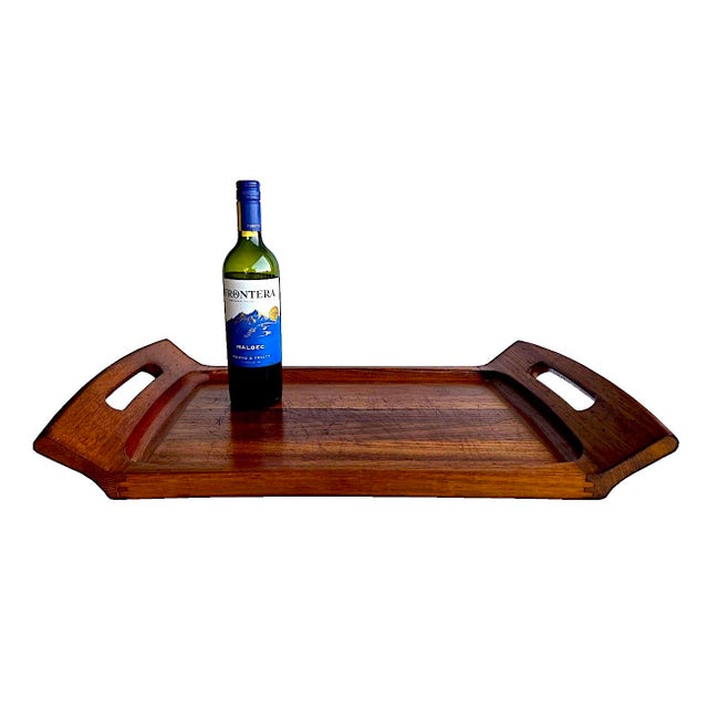 Mid-Century Modern Vintage Dansk Teak Wood Large Tray Designed by Jens H. Quistgaard For Sale - Image 3 of 15