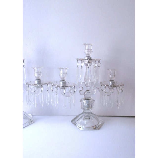 Candlesticks Candelabras in the Style of Baccarat, Pair For Sale In New York - Image 6 of 11