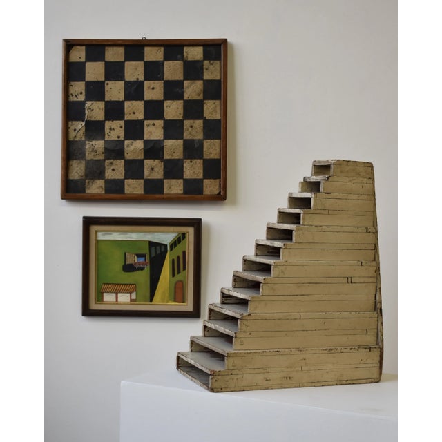 Rustic Vintage Folk Art Graduated Shop Bag Stand, Circa 1940s For Sale - Image 3 of 15