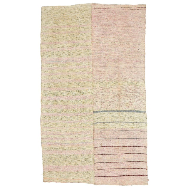 Textile Mid 20th Century Vintage Decorative Rag Rug For Sale - Image 7 of 7