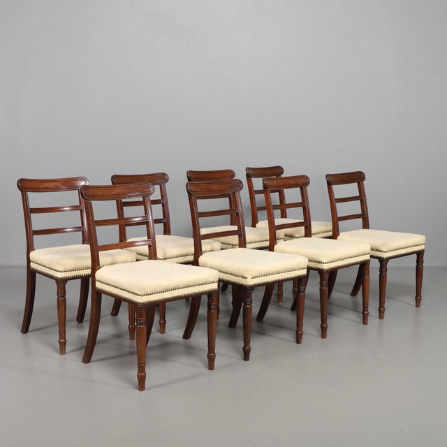 Antique Regency Chairs in Cuban Mahogny, 1820, Set of 8 For Sale - Image 11 of 11