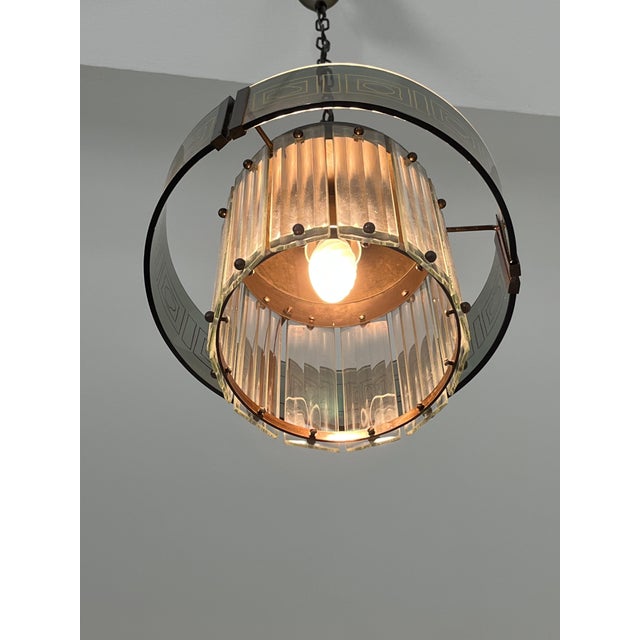 1950s Mid-Century Modern Art Deco Murano Glass Pendant, 1950s For Sale - Image 5 of 10