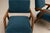 Brazilian Modern Armchairs in Imbuia Wood and Deep Petrol-Blue Mohair, Brazil, 1950s For Sale - Image 9 of 18