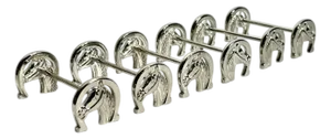 Mid 20th Century Silver Plate Horse Head Knife Rests – Equestrian French Style - Set of 6