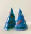 Blue 1990s Brendan Adams Postmodern Ceramic Blue Salt and Pepper Shakers– a Set For Sale - Image 8 of 8
