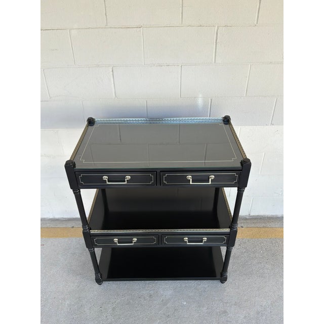 Jonathan Charles Jonathan Charles Flux Lacquered Bar / Etagere. For Sale - Image 4 of 10