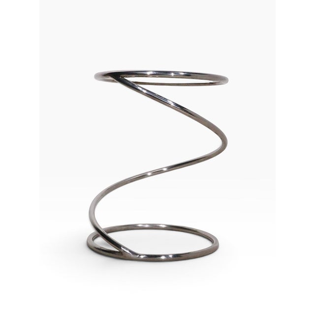 1970's Chrome Coil Table Att. To Rosen for Pace 1970's For Sale In New York - Image 6 of 8
